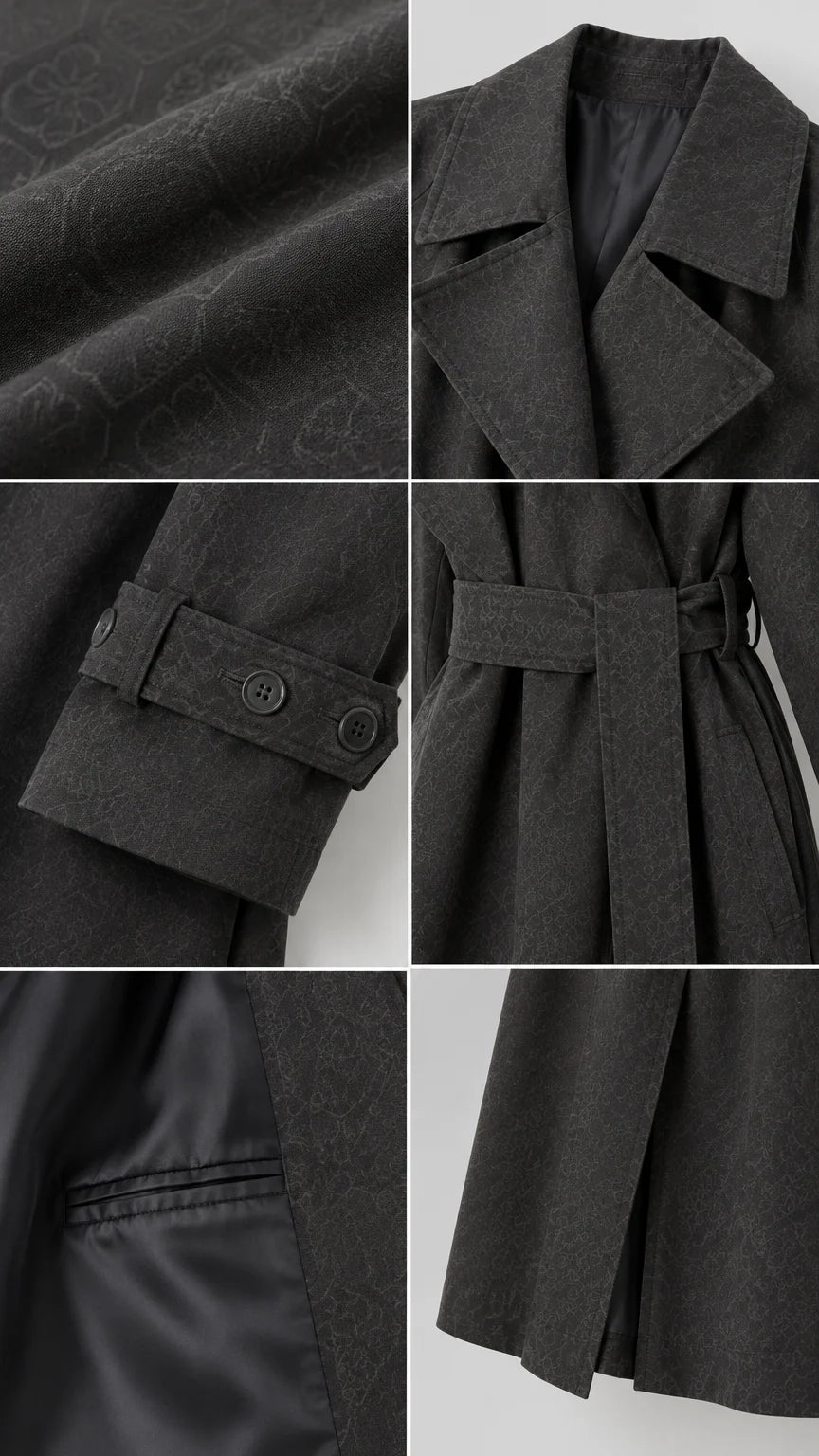 Women's Maxi Trench Coat Classic Belted Long Duster Outerwear