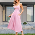 Cutout Slit Cami Maxi Beach Dress