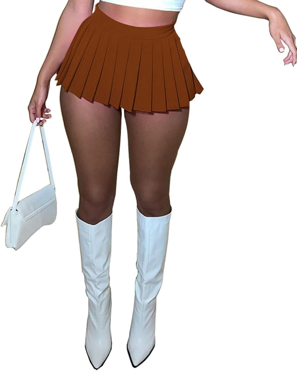 Women’s High Waist Pleated Skater Skirt