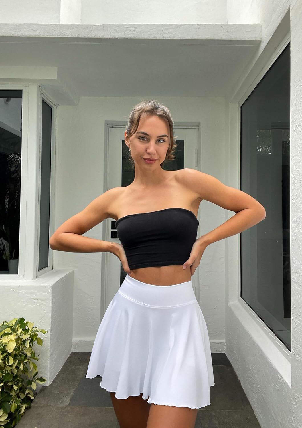 Fake Two-Piece Sports Skort for Yoga Tennis