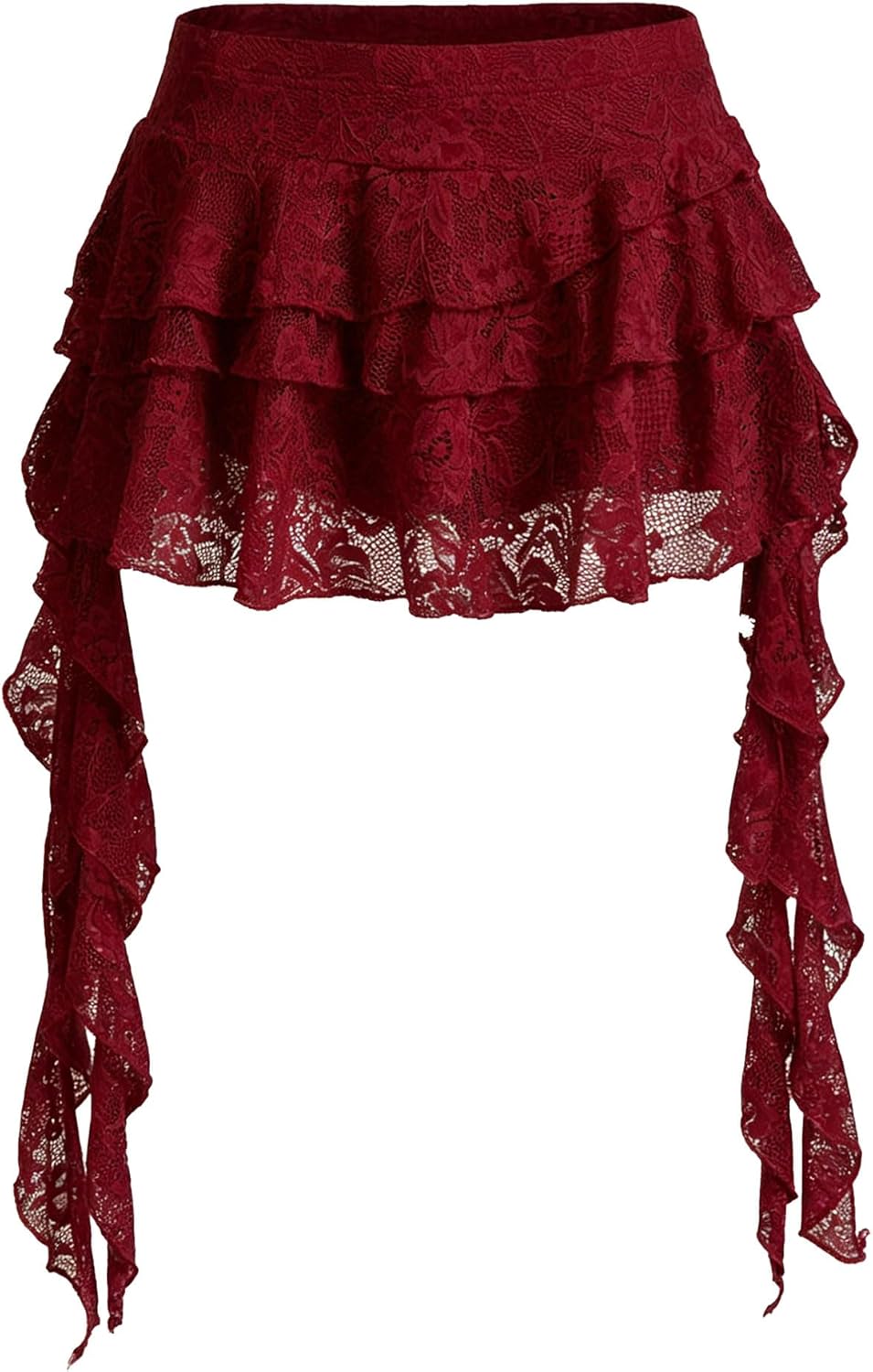 Y2K Ruffle Lace Layered Mini Skort