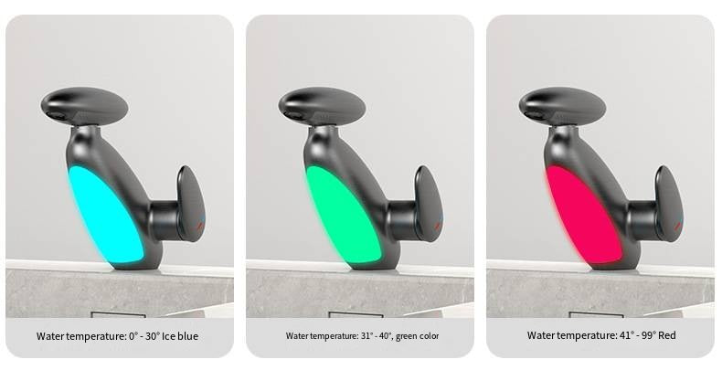 Rotatable LED Pull Out Bathroom Sink Faucet