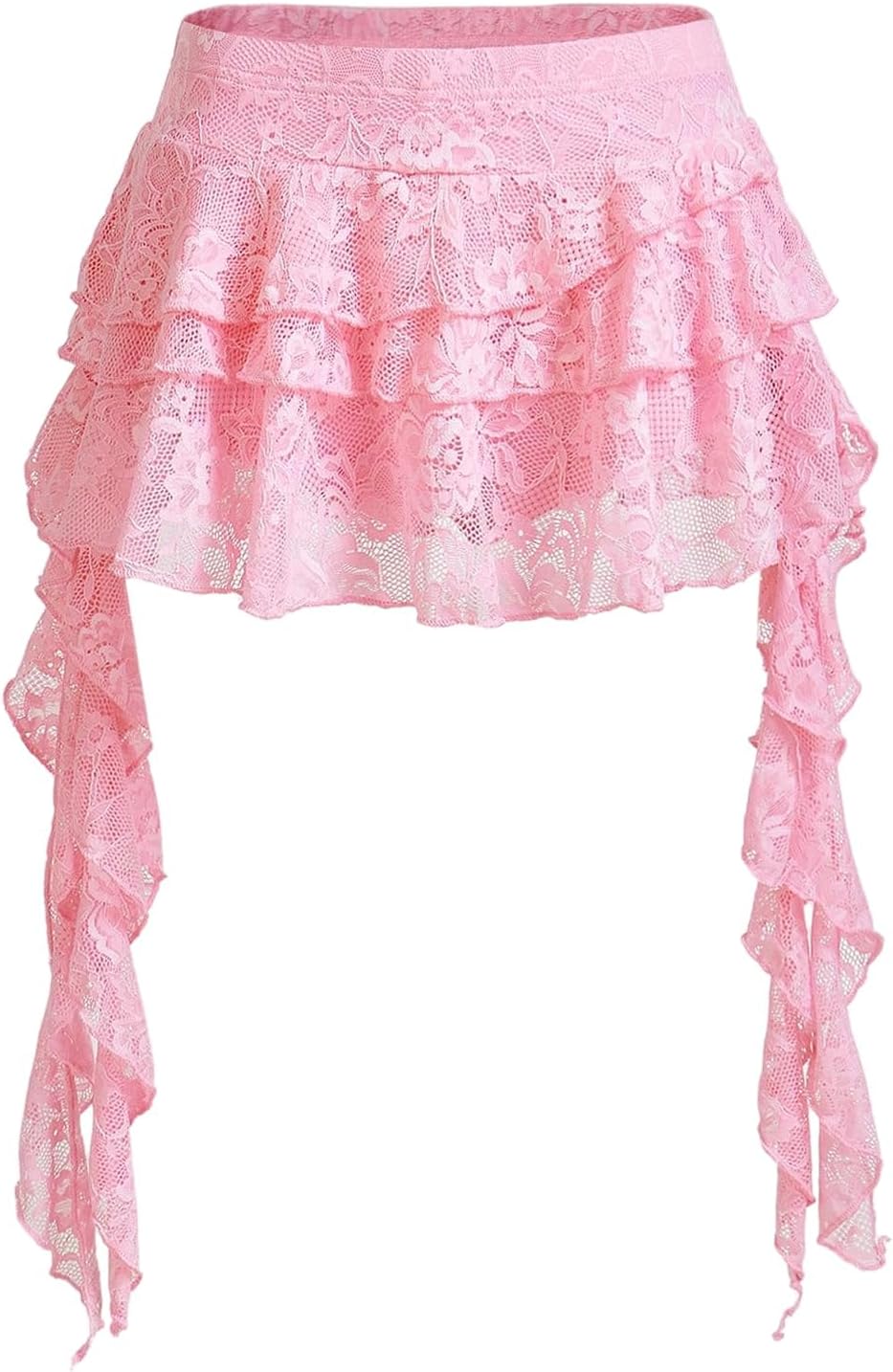Y2K Ruffle Lace Layered Mini Skort