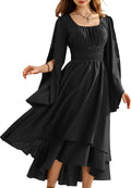 Medieval Vintage High Low Hem Women Corset Dress