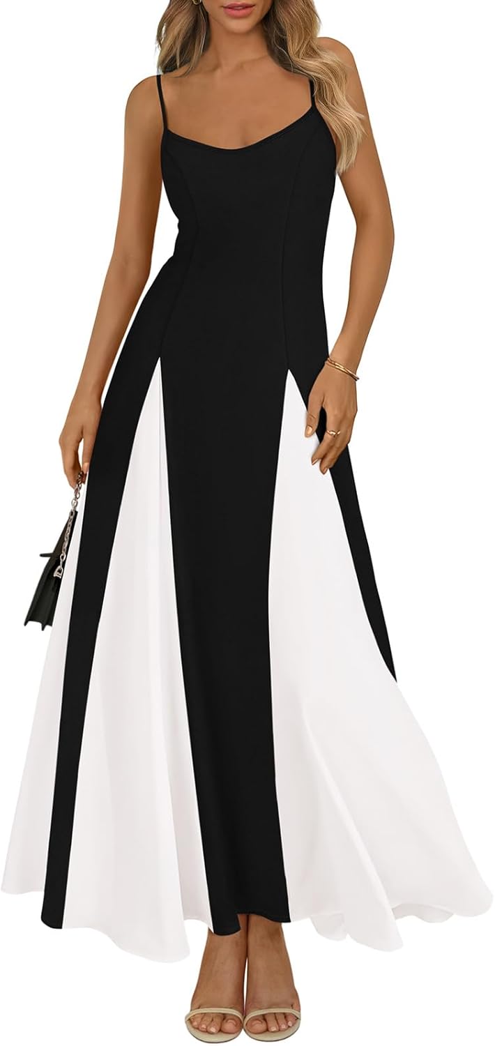 Backless Flowy Maxi Dress Spaghetti Strap Sundress