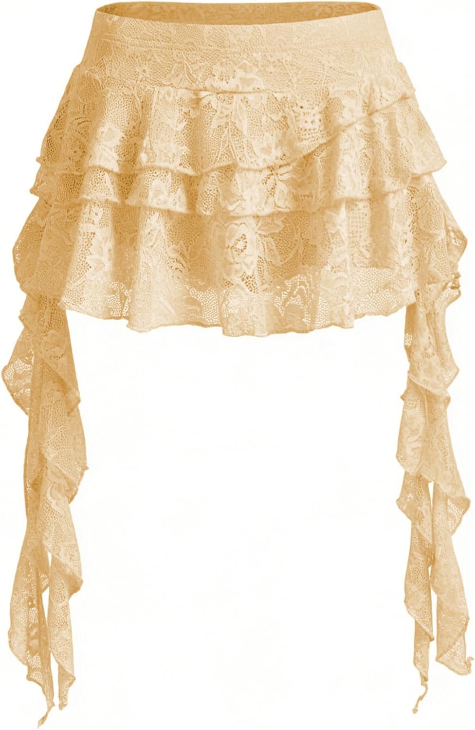 Y2K Ruffle Lace Layered Mini Skort