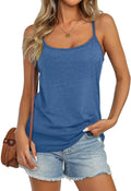 Adjustable Spaghetti Strap Scoop Neck Camisole, Loose Fit Summer Tank Top