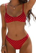 Sexy Thong Bikini Sets Polka Dots Printed Summer Beach Bathing Suit