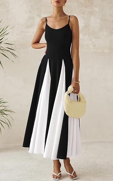 Backless Flowy Maxi Dress Spaghetti Strap Sundress