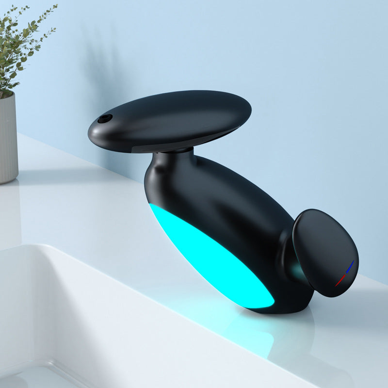 Rotatable LED Pull Out Bathroom Sink Faucet