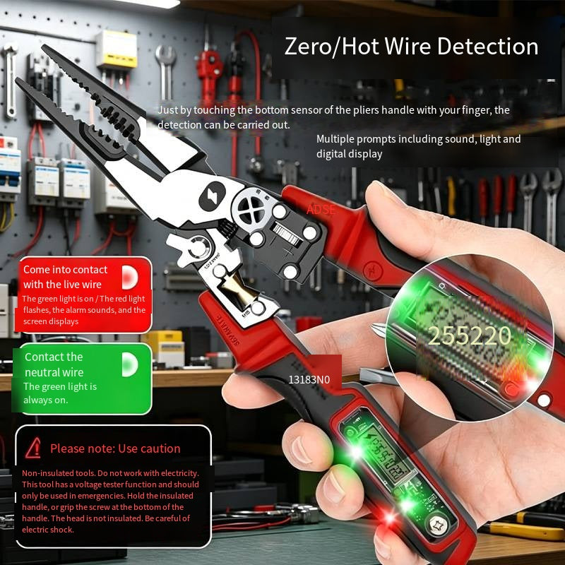 Multifunctional Digital Display Electrician Wire Stripping Test Pliers