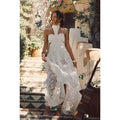 Lace Halter Neck Slimming Dress