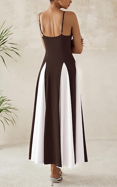Backless Flowy Maxi Dress Spaghetti Strap Sundress
