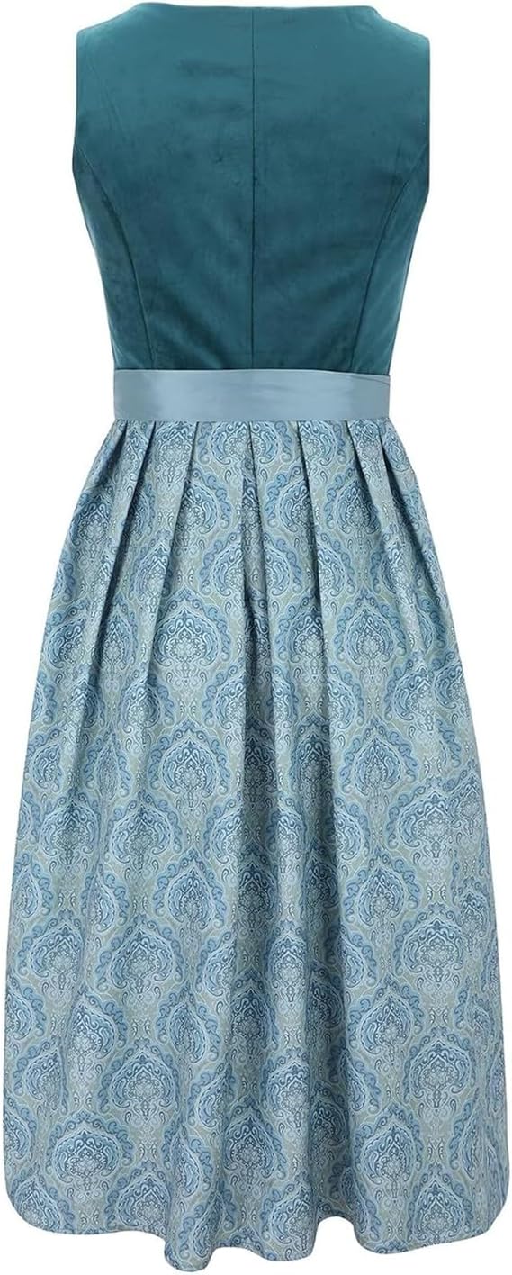 Women German Classic Long Dirndl Dress Festival Party Outfit