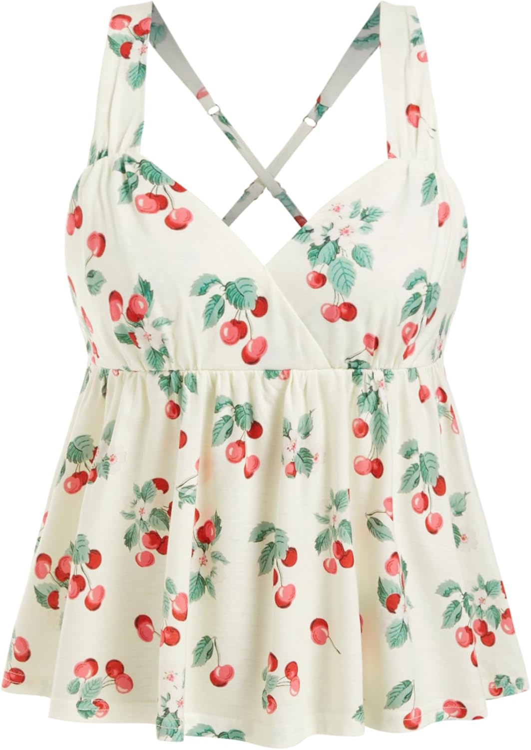 Peplum Y2K Babydoll Cami Top