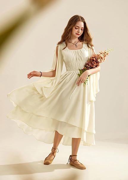 Medieval Vintage High Low Hem Women Corset Dress