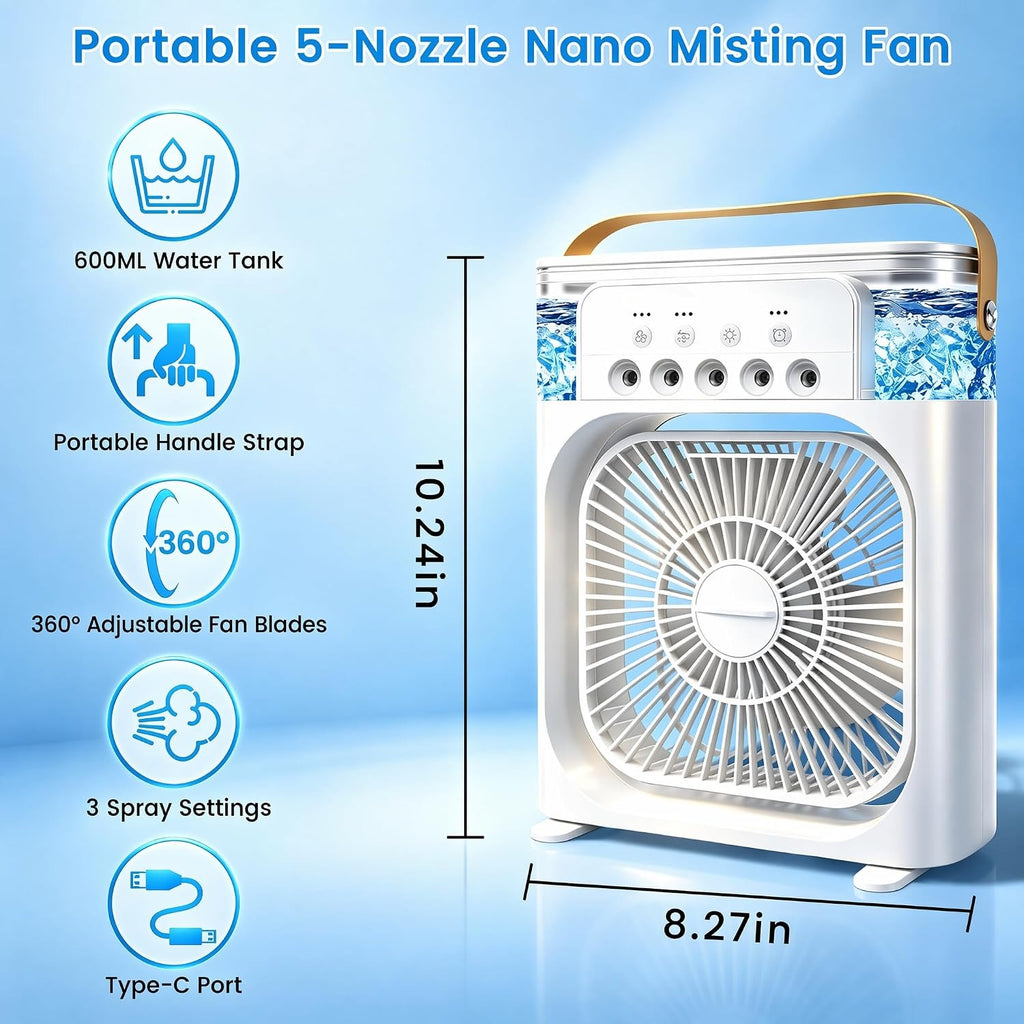 600ML Personal Portable Air Conditioner Fan White