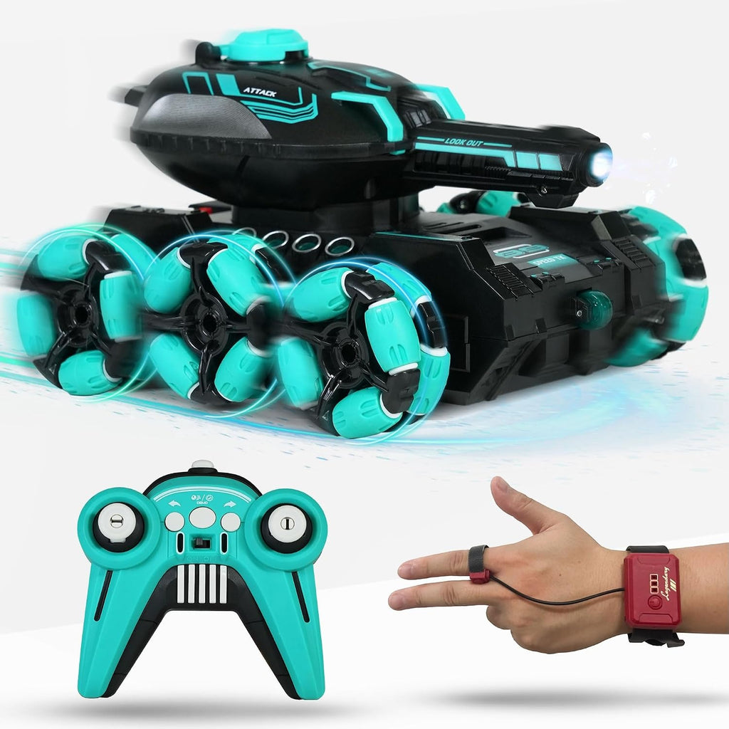 2.4G Gesture RC Tank, Water Bullet Shooting Stunt Car with Lights Music